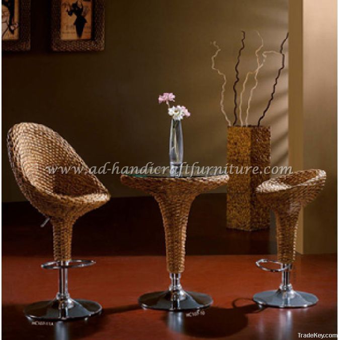 poly rattan bar set