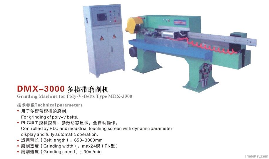 Grinding machine for Poly-V-belts