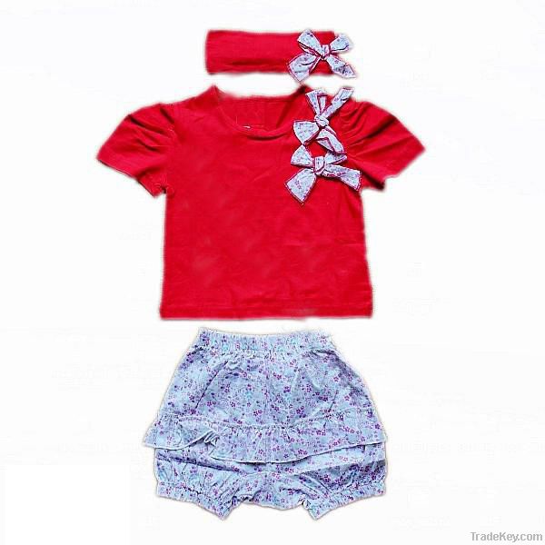 Amissa Three-pieces Suits handband shirt shorts