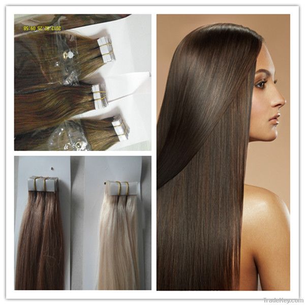 remy pu taped skin weft hair extension