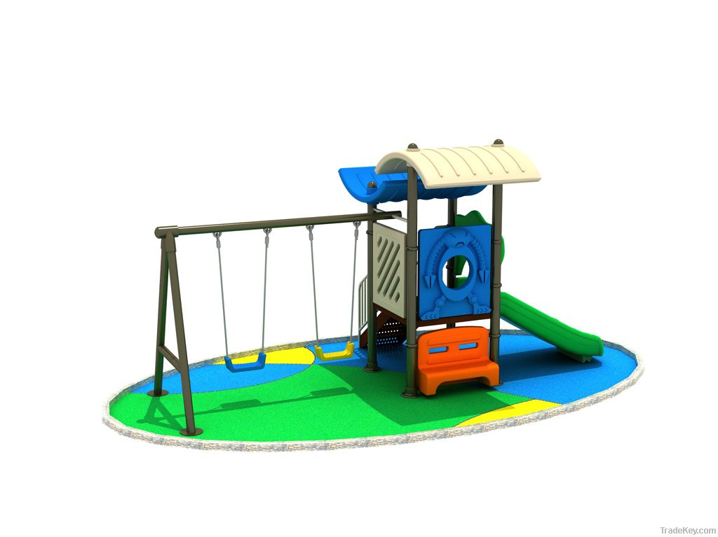 Plastic slides for children with swing outdoor 2013 design