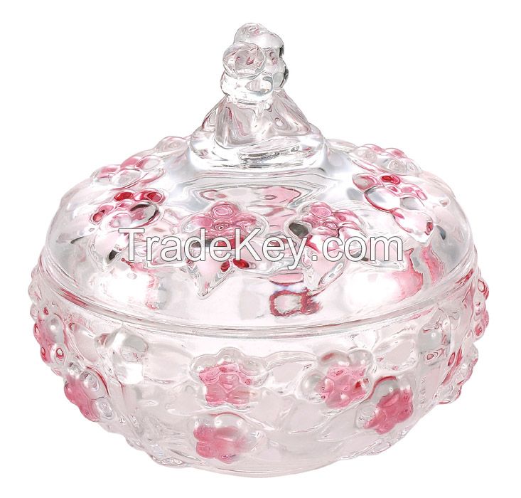 Glass candy jar