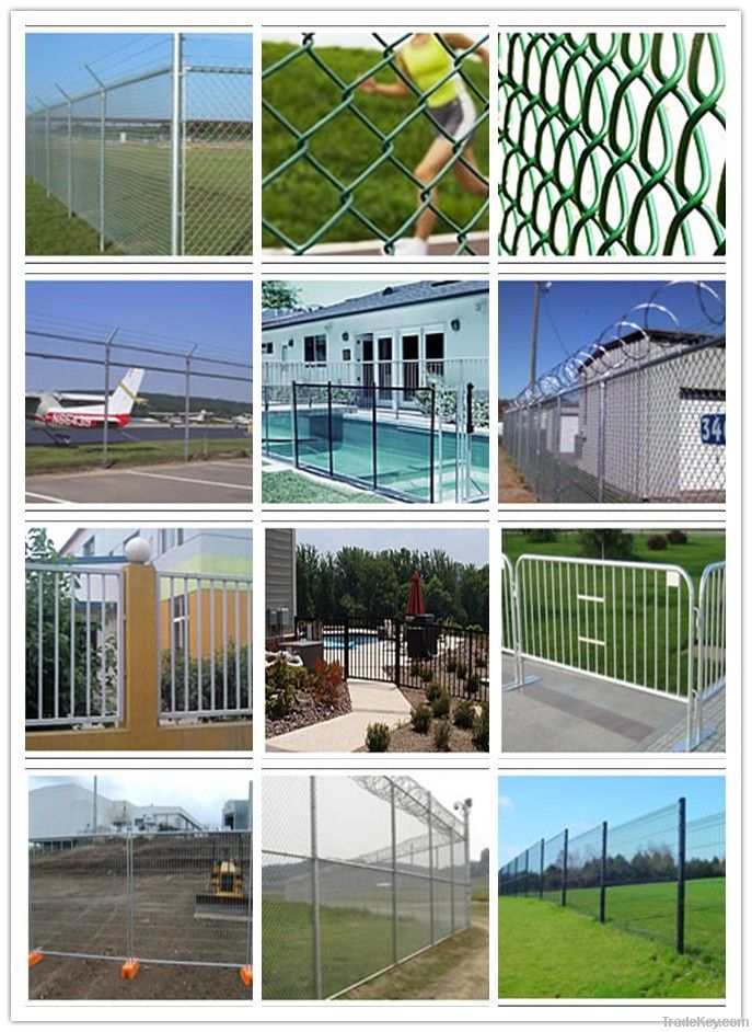 Galvanized and PVC coated welded wire fence