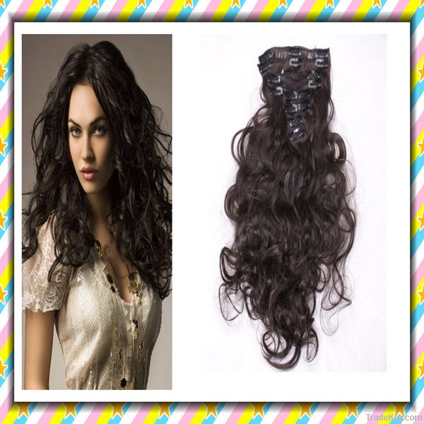 European clip in human hair extensions