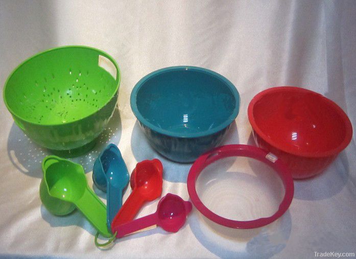 8pcs plastic salad bowl set