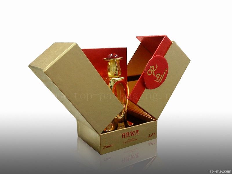 Perfume paper box with new design shape