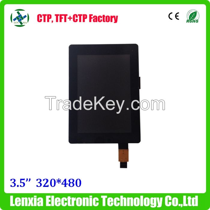 480x320 3.5inch capacitive touch screen panels can be customized