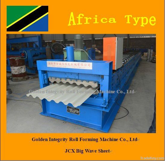 Big wave corrugated roof panel forming machine