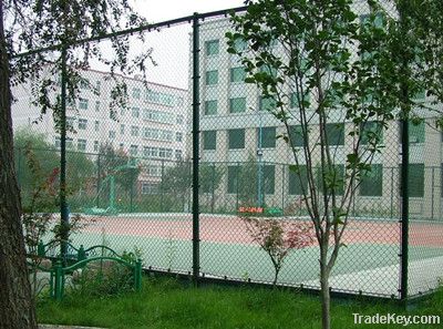 Galvanized chain link fence