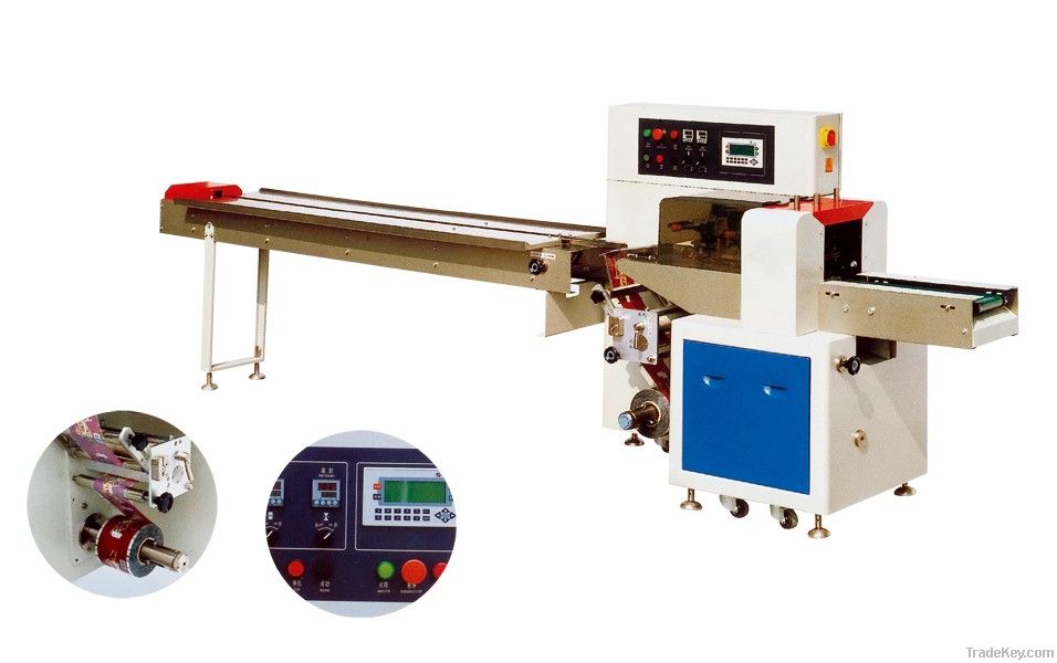 cake, biscuits automatic high speed pillow packaging machine