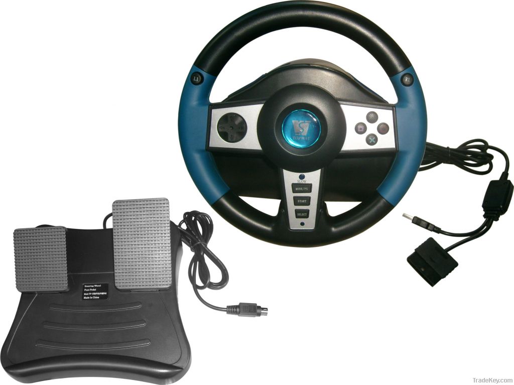 wireless steering wheel for pc/ps2/ps3/xbox360 console