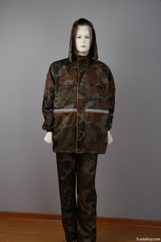 Big Flower Camouflage Rainsuit