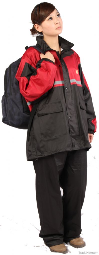 190T Polyester Pongee pvc coating  Rainsuit