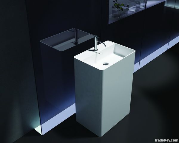 Free Standing Solid Surface Resin Wash Basin PB2022