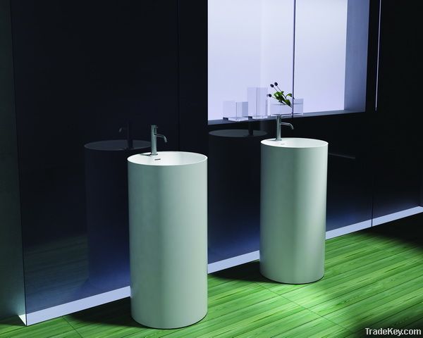 Free Standing Solid Surface Resin Wash Basin PB2022