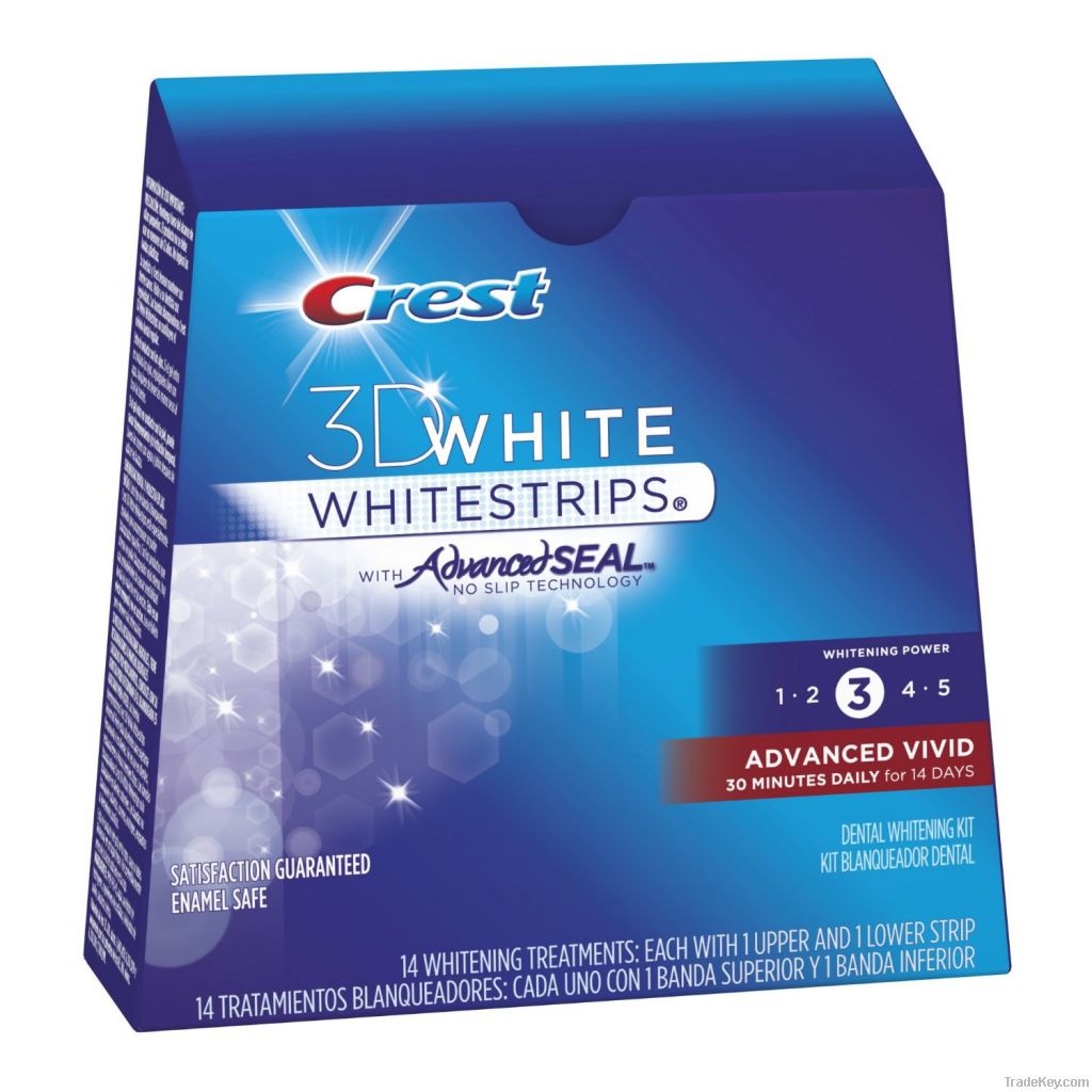 Crest 3d White Advanced Vivid Teeth Whitening Strips 14 Count