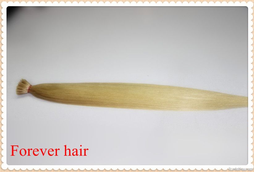 100% brazilian virgin stick hair extension i tip hair extension