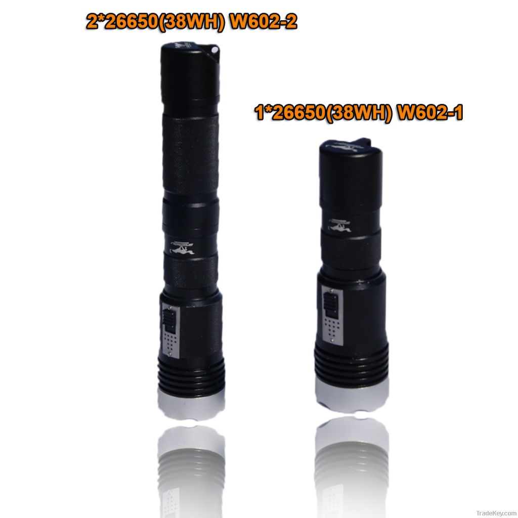 10000MAH dving depth 150M 10000MAH 26650 LED flashlight