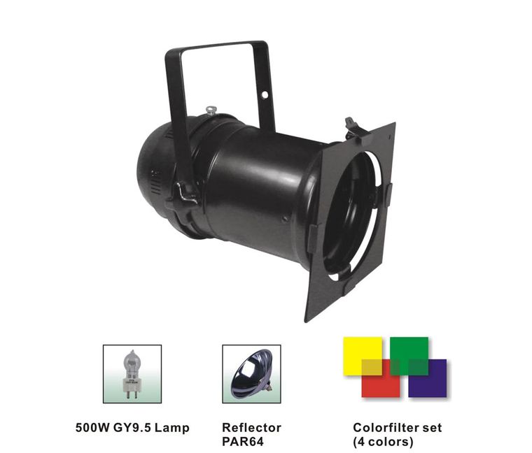 Stage lights Long Nose Par 64 Cans Black or Chrome 1000W