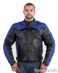 Mens Premium Naked Cowhide Leather Racer Jacket