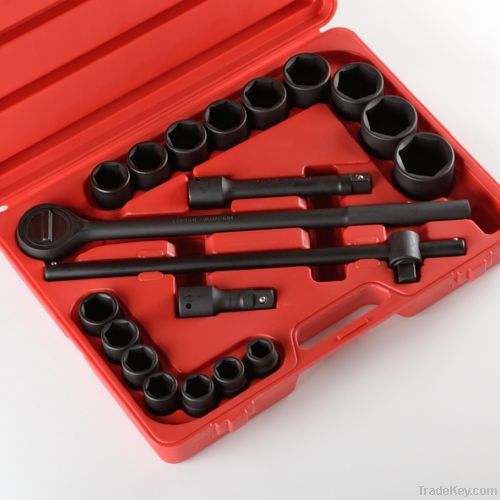 21 Pc 3/4" Drive Air Impact Socket Set (SAE)