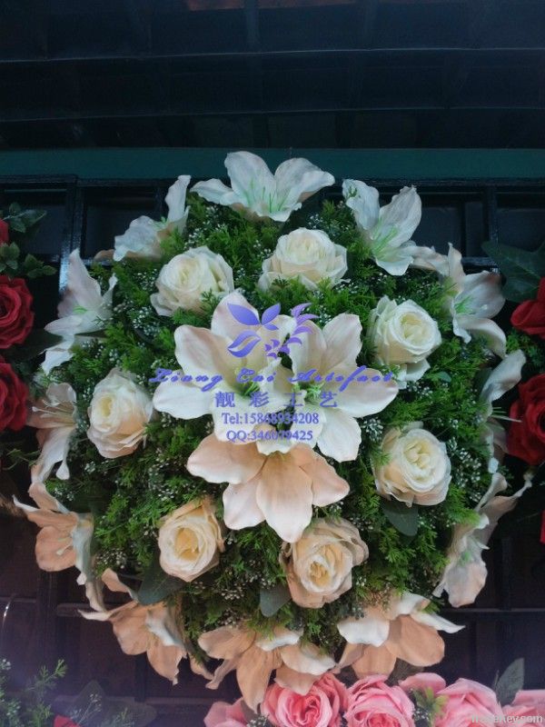 Table wedding flowers, wedding car