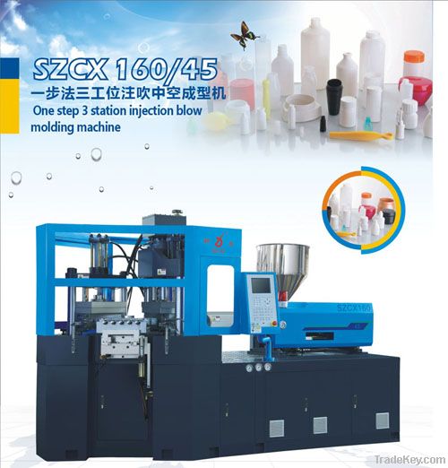 SZCX160/45 one step 3 station injection &amp; blow molding machine