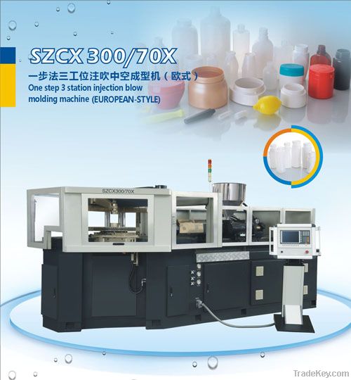 SZCX300/70Xone step 3 station injection &amp; blow molding machine