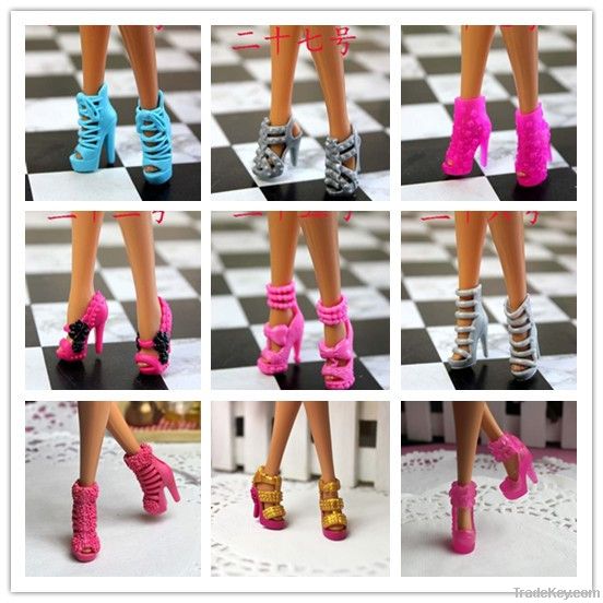 wholesale doll toy high heel shoes, doll dance heel shoes