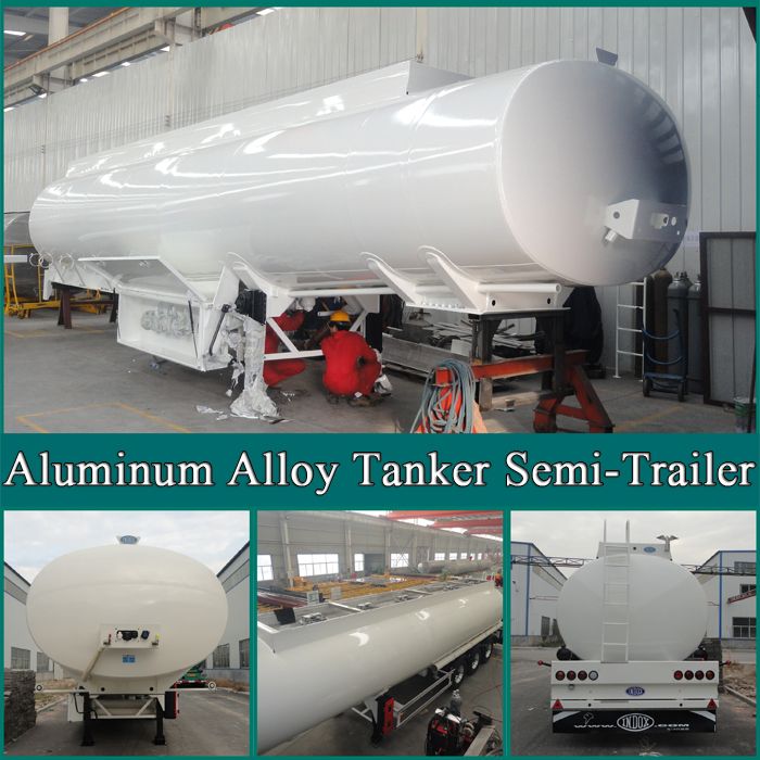 3 axle kerosene aluminum tank truck with CCC/ISO certificate