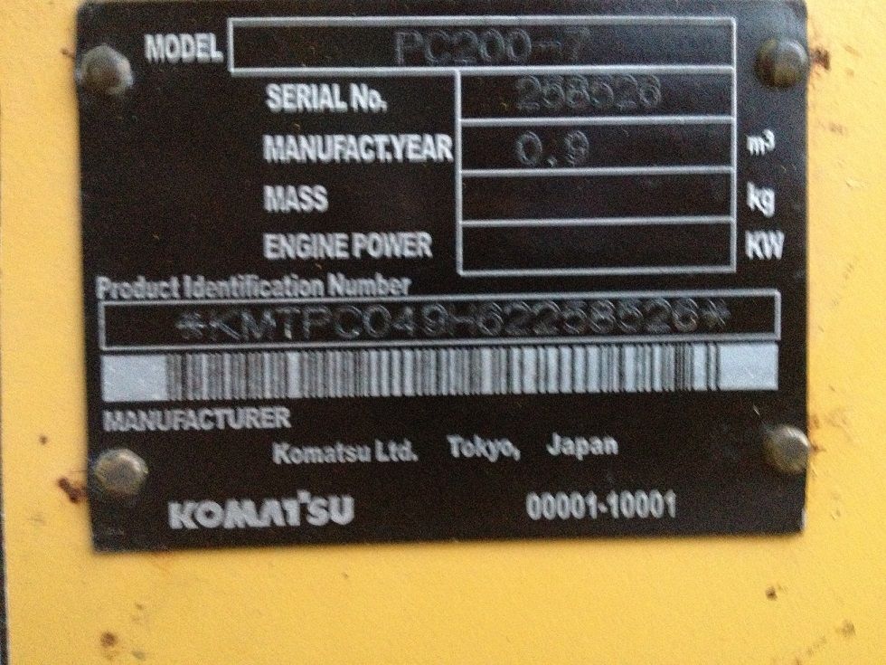 Used Excavator Komatsu PC-200