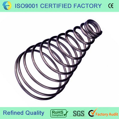 Double&amp;single helical Conical tapered coil compression spring with tower shaped