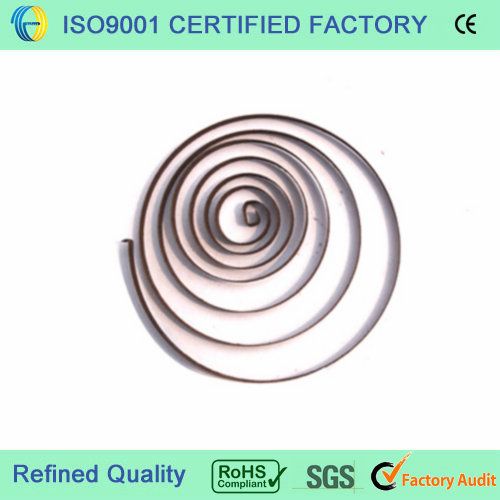 Flat clock metal torsion&amp;stainless steel door retractable cable coil spiral spring with volute shape