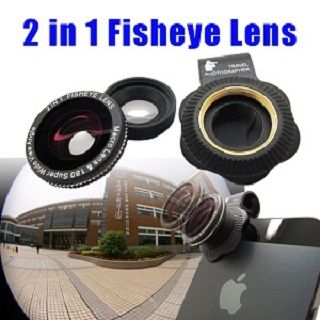 lens for mobile phone camera  fisheye lens 2 in 1