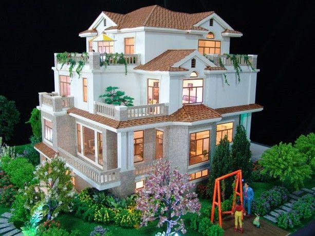 residential scale model,villa model,building scale model,apartment building model