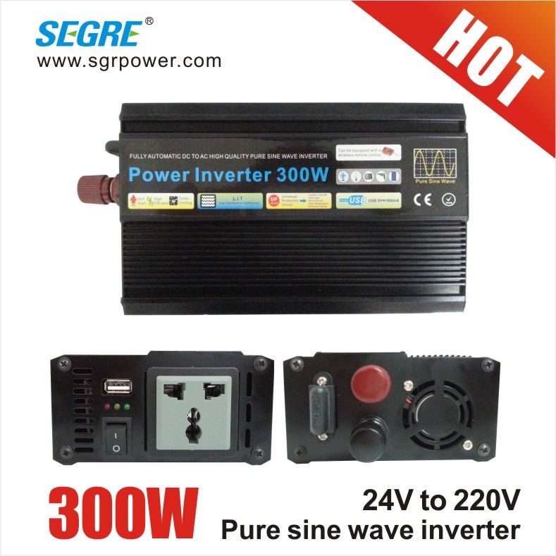 300w 24v 220v pure sine wave dc to ac inverter