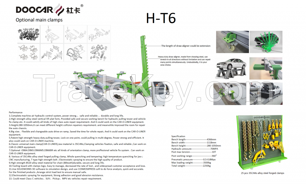 European car bench frame machine auto collision repair system -H-T2