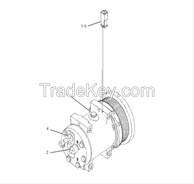 CAT D6N air conditioning compressor