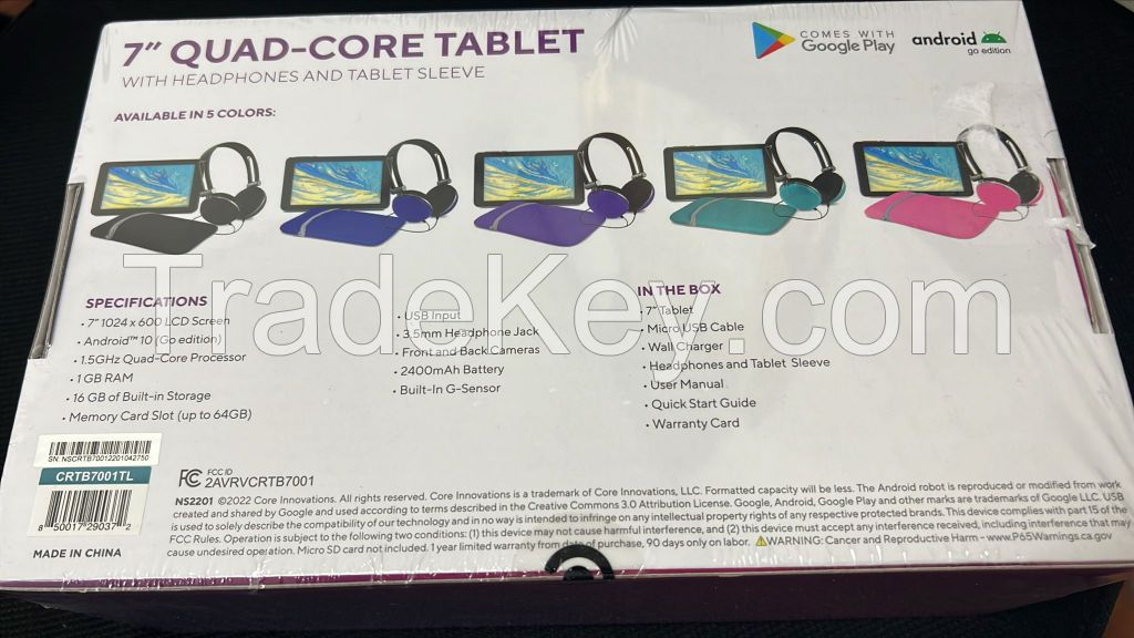 7&Atilde;&cent;&iuml;&iquest;&frac12;&iuml;&iquest;&frac12; Quad-Core Android 10 Tablet with Headphone & Tablet Sleeve 