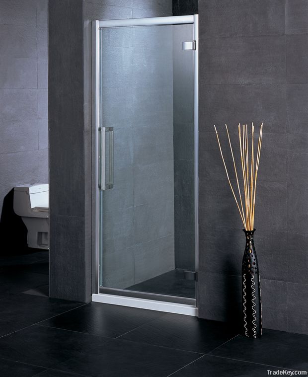 hinged shower door