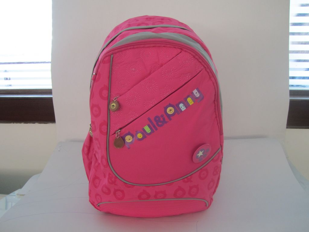 2013 Fashinable Backpacks for Middle School Girls Polyester Backpacs Rose Shoulder Bags PAO36(A)