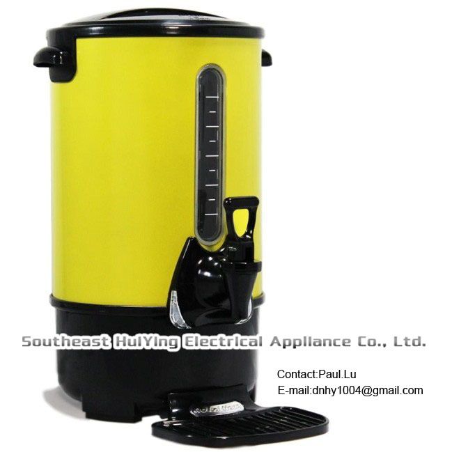 60 Cup 12 Liter Hot Water Urn with Shabbat Switch, Stainless Steel Lemon-Yellow