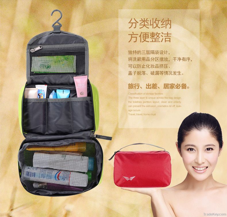 Hanging Travel Toiletry Cosmetic Bag with compartments