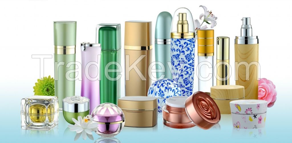 Acrylic cosmetic bottles