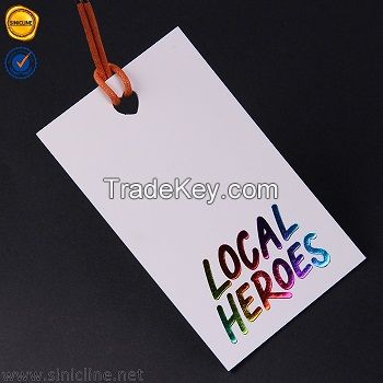 Sinicline Custom Colorful Printing Hang Tag with Elastic String