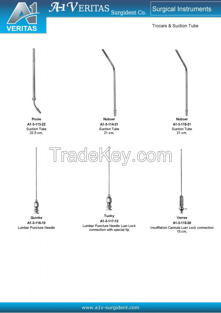 Trocars, and Suction Tube