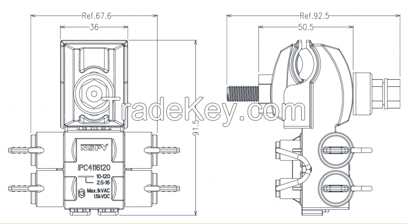 IP68 Waterproof Solar Split Junction Box With TUV Certificate For Solar System Junction