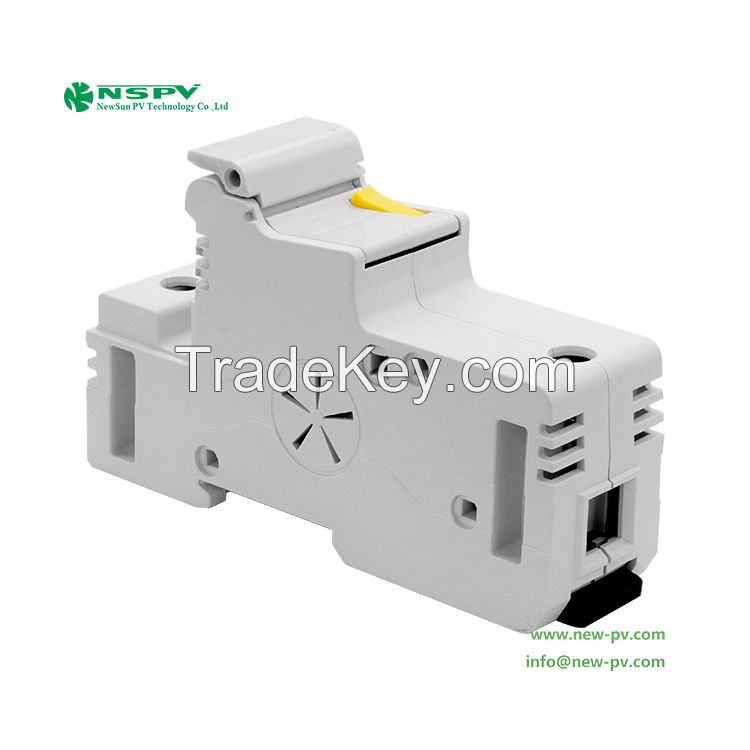 NSPV Solar Fuse Holder 1500VDC Max. 100A Din Rail Mount Fuse Holder For Solar Combiner Box