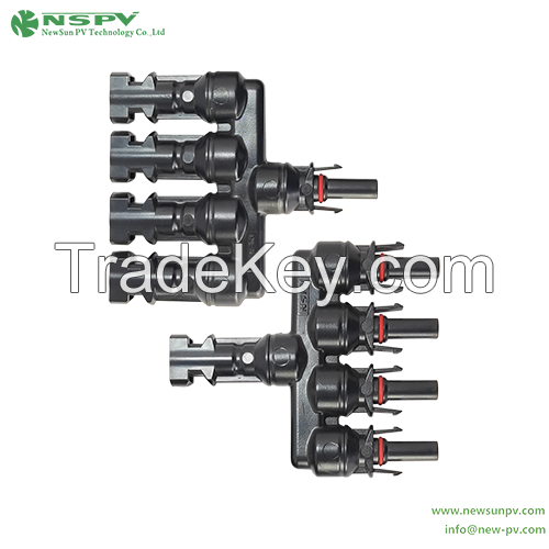 1000VDC 4 To 1 Solar Branch Connector PV Branch Connector For Solar System Connection