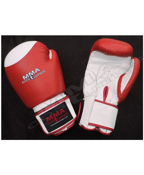 Premium Leather Competition Sparring Boxing Gloves with White Target